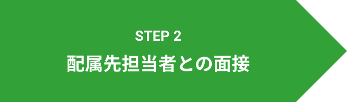 STEP 2 配属先担当者との面接